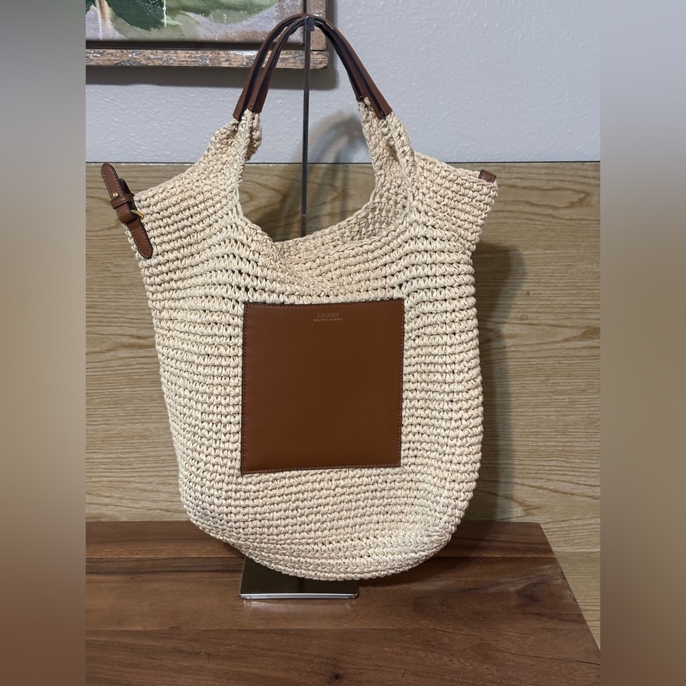 Crochet-Straw Medium Skyler Tote